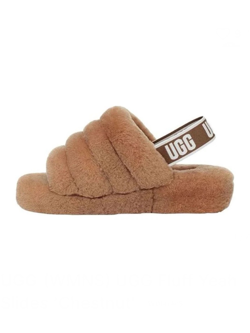 🤎 UGG Fluff Yeah Slingback Slippers – Chestnut – Women’s 6